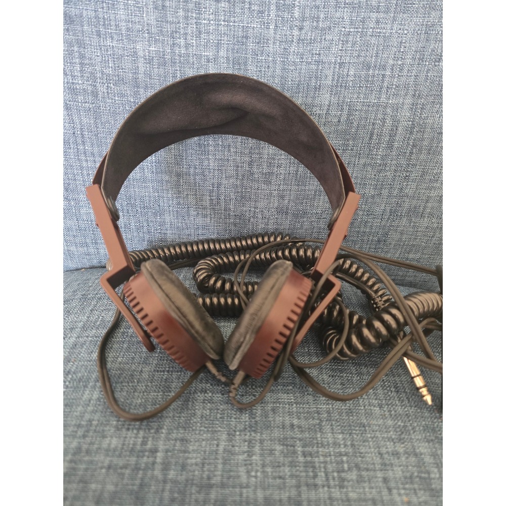 Vintage Yamaha YH-2 Orthodynamic Headphones Mario Bellini Design Brown Japan